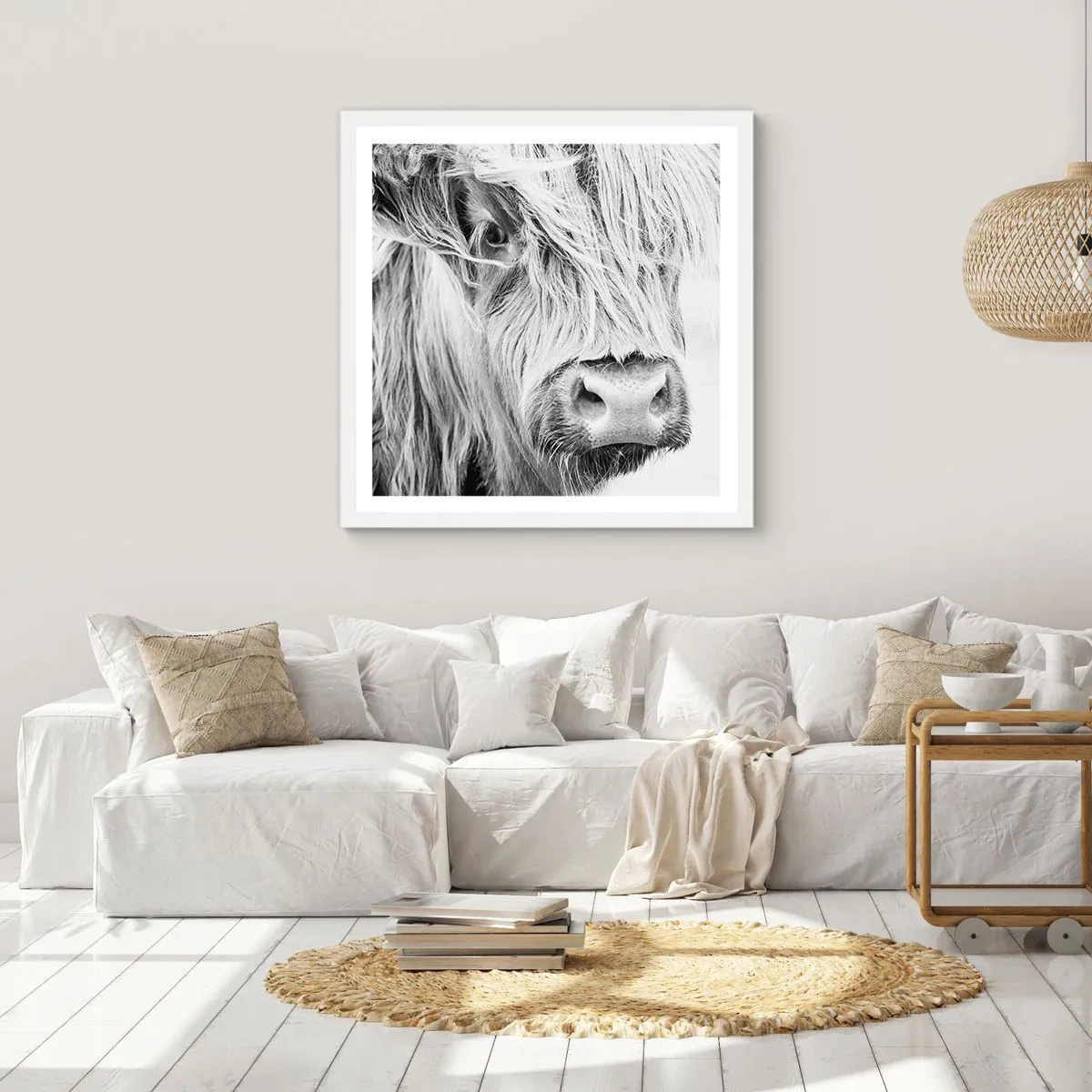 Poster in einem weißen Rahmen - Schottische Wildheit - 50x50 cm