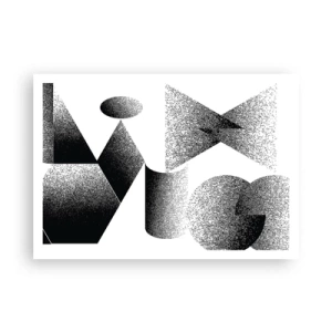 Poster - Geometrie bestehend aus Winkeln und ovalen Formen - 100x70cm - Winkel und Ovale - Moderne Wanddekoration für Wohnzimmer und Schlafzimmer ARTTOR