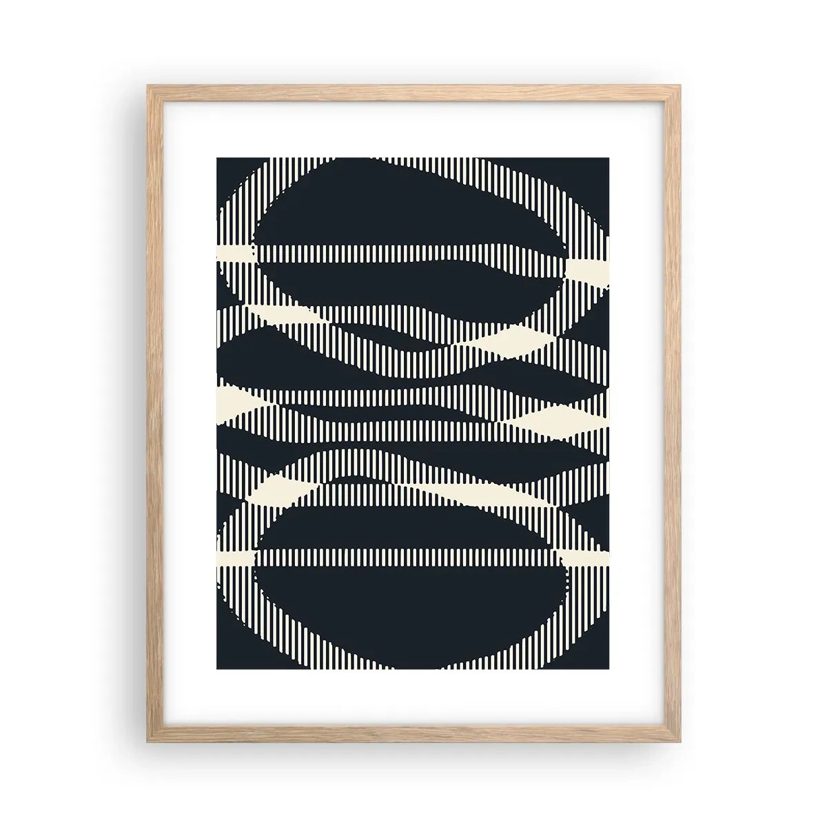 Poster in einem Rahmen aus heller Eiche - Ein Versuch, die Dunkelheit zu durchbrechen - 40x50 cm