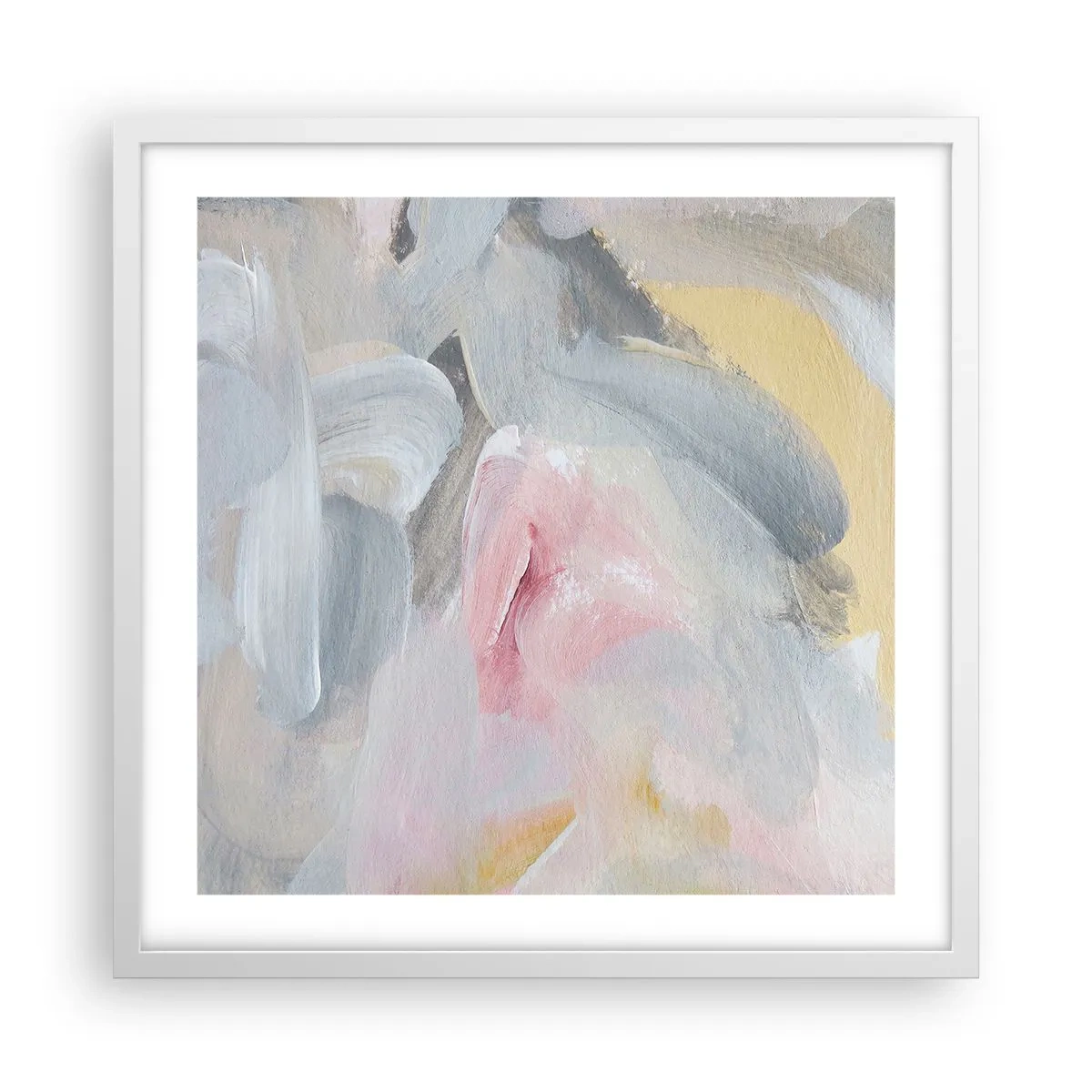 Poster in einem weißen Rahmen - In einer Pastellwelt - 50x50 cm