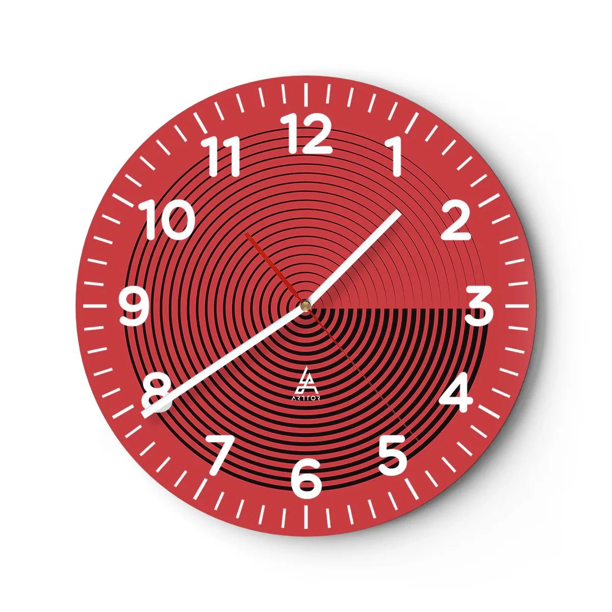 Wanduhr - Glasuhr - Kreisbewegung - 30x30 cm