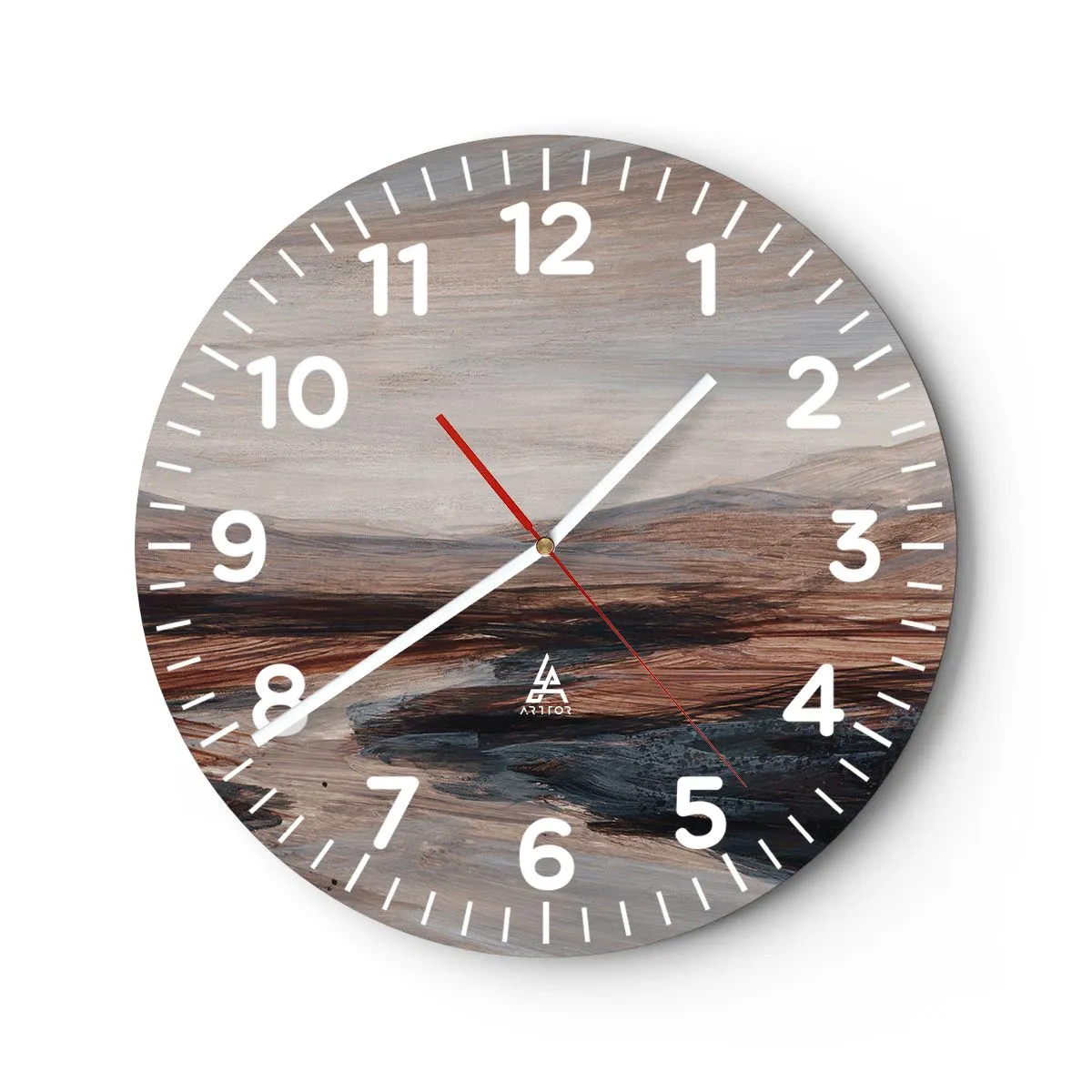 Wanduhr - Glasuhr - Ruhiges Tal - 30x30 cm