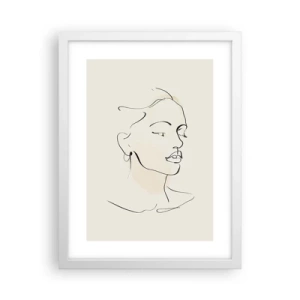 Poster in einem weißen Rahmen - Eine bestimmte Linie - 30x40 cm