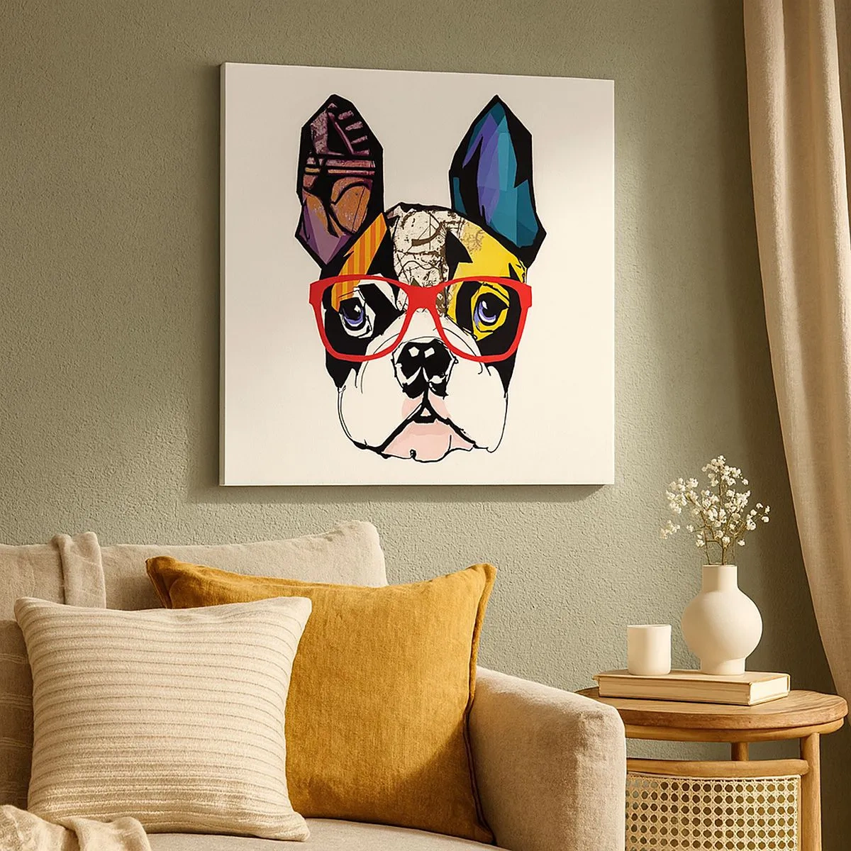 Bild auf Leinwand - Leinwandbild - Intellektuelle - 30x30 cm