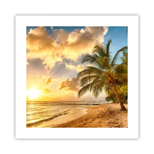 Poster - Ewiger Sommer, immer Urlaub - 40x40 cm