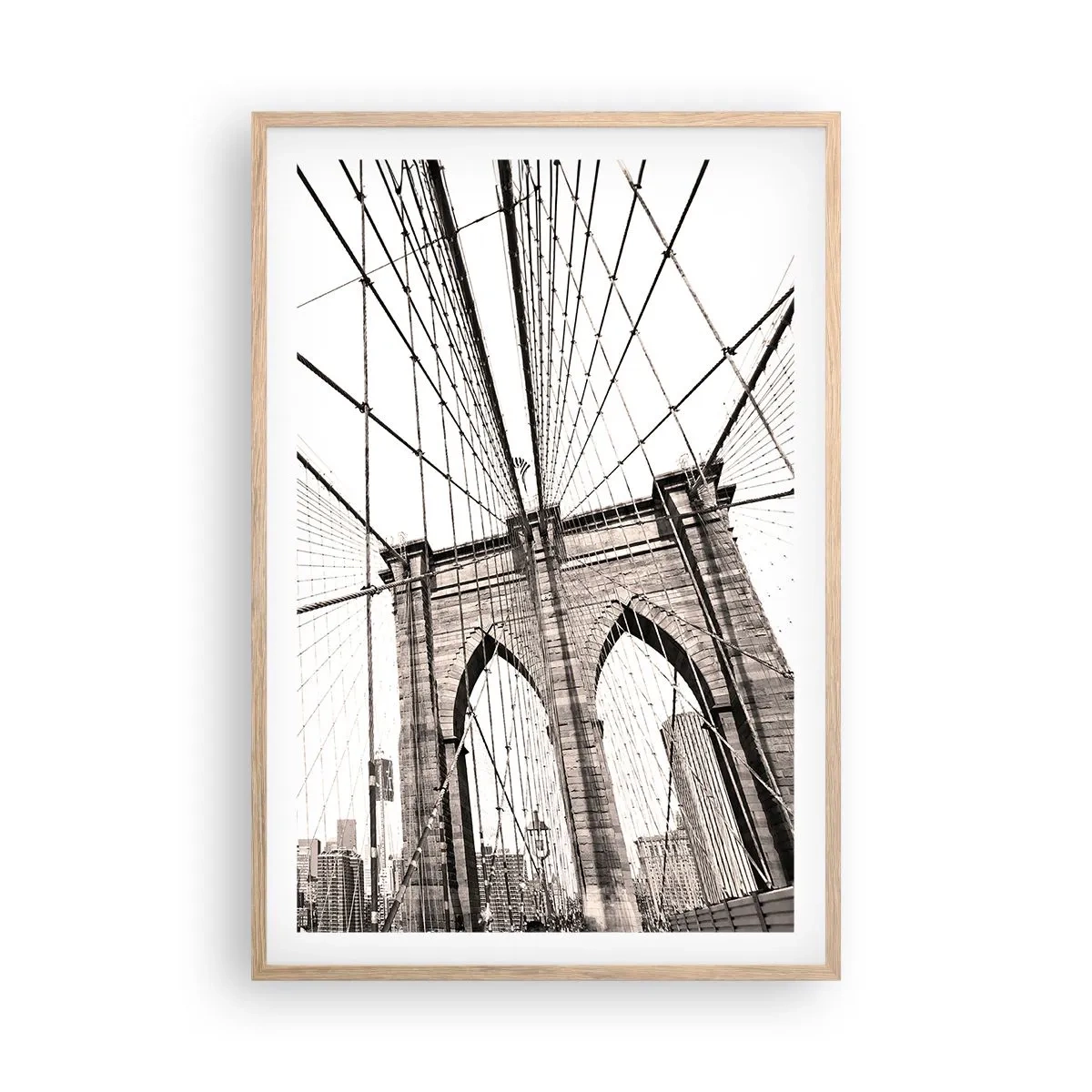 Poster in einem Rahmen aus heller Eiche - New Yorker Kathedrale - 61x91 cm