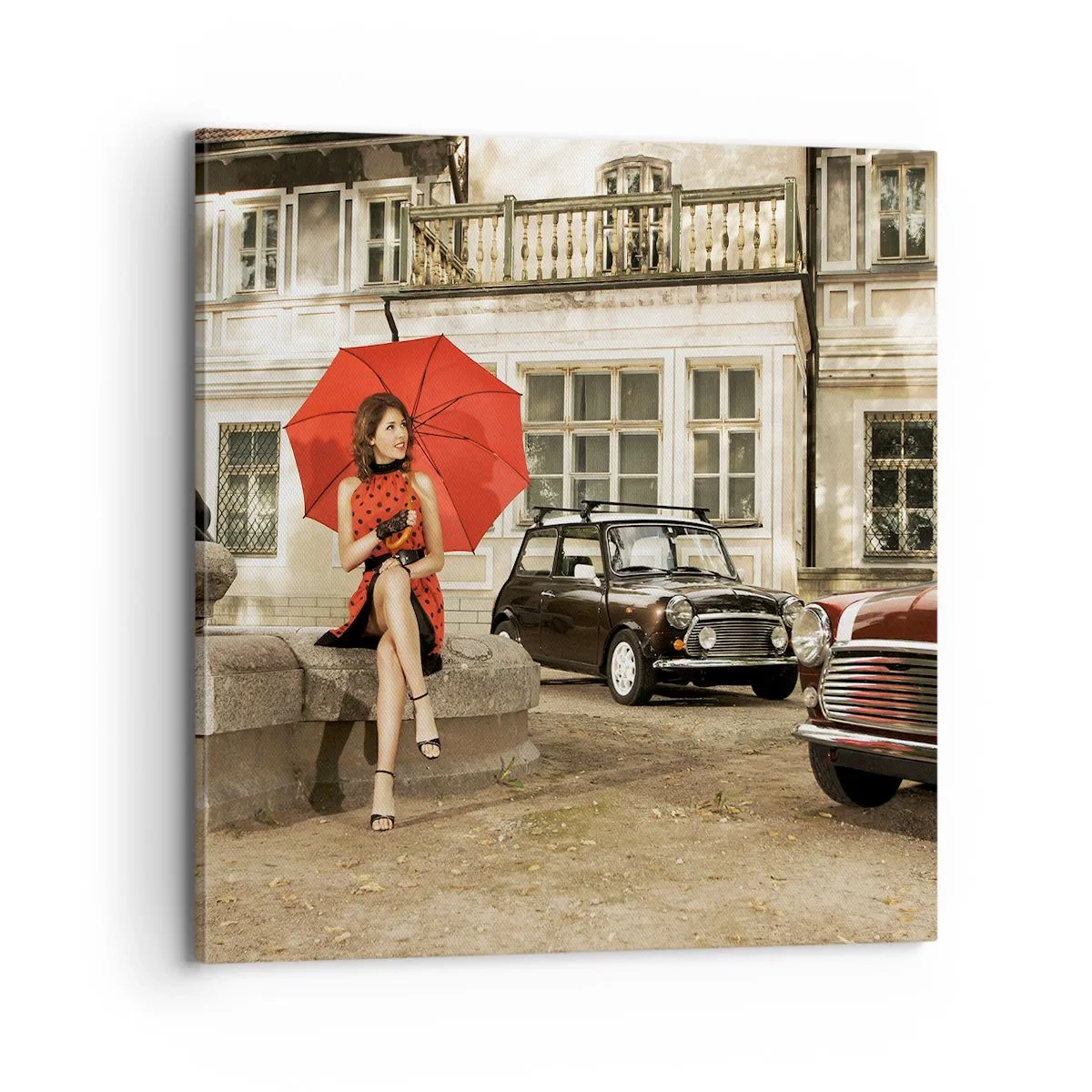Bild auf Leinwand - Leinwandbild - Eine sentimentale Minireise - 70x70 cm