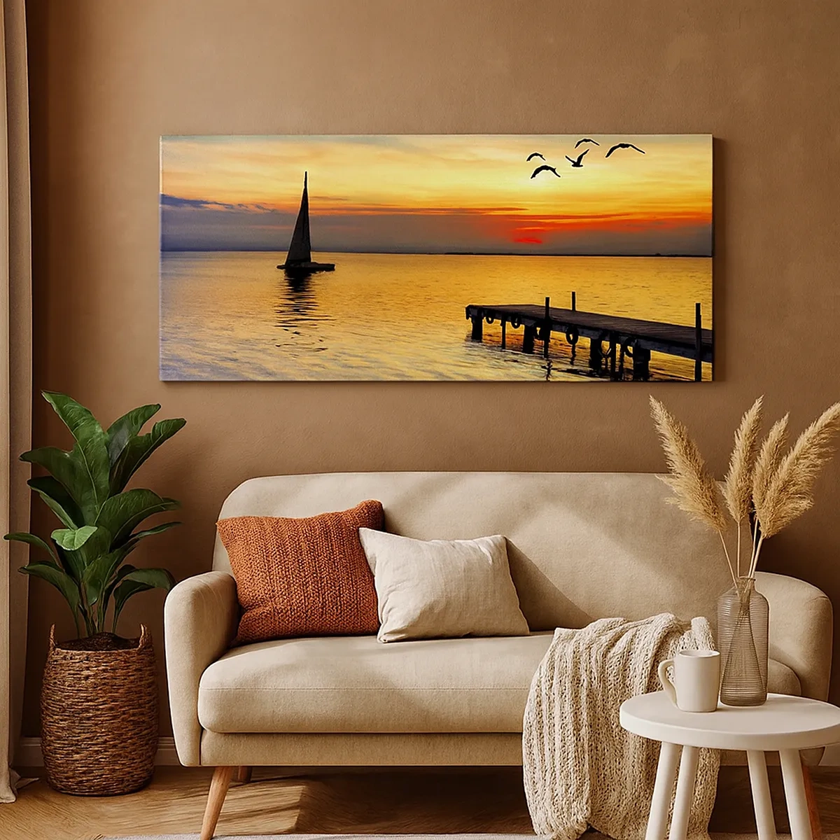 Bild auf Leinwand - Leinwandbild - Abendrückkehr - 30x30 cm