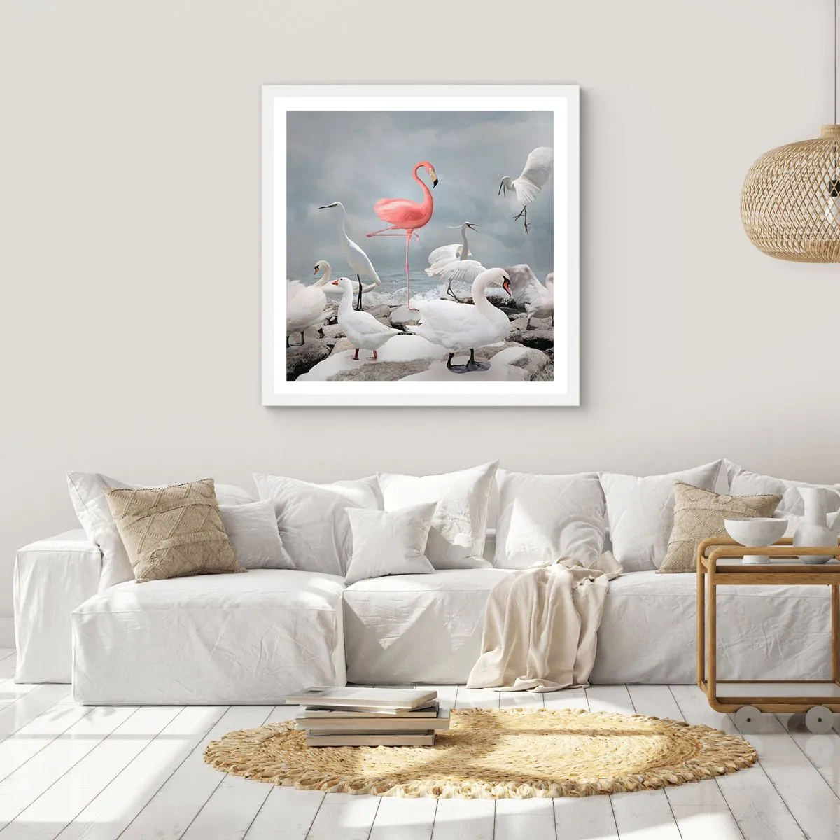 Poster in einem weißen Rahmen - Wie kam ich hier hin? - 40x40 cm