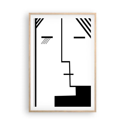 Poster in einem Rahmen aus heller Eiche - Einfach ein Kuss - 61x91 cm