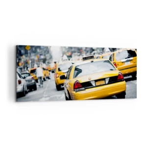 Bild auf Leinwand - Leinwandbild - Nur in dieser Stadt - 100x40 cm
