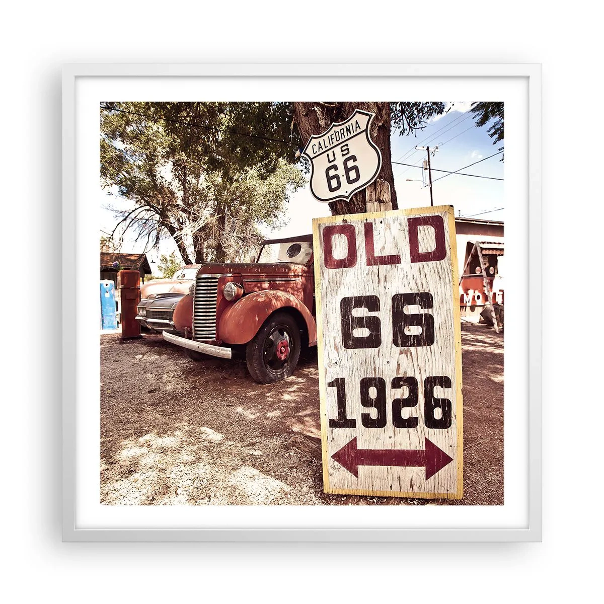 Poster in einem weißen Rahmen - Die Legende der amerikanischen Provinz - 60x60 cm