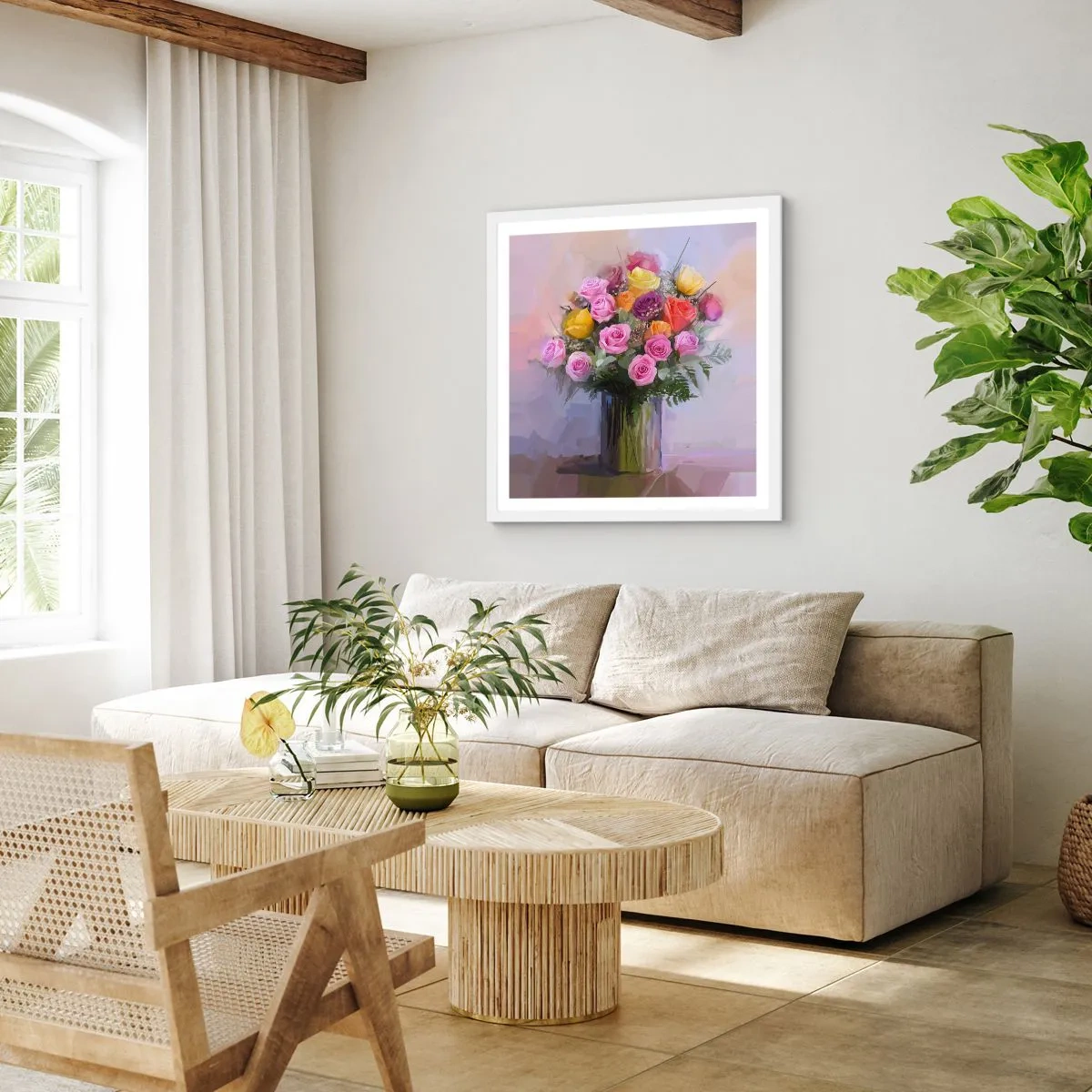 Poster in einem weißen Rahmen - Festgehaltene Schönheit - 30x30 cm