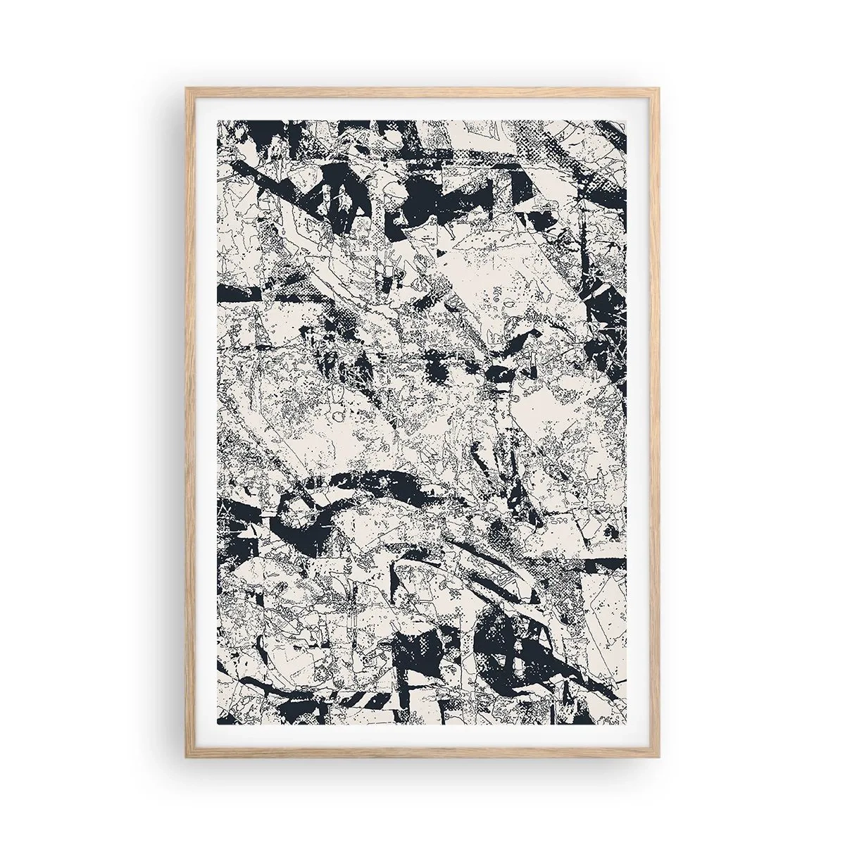 Poster in einem Rahmen aus heller Eiche - Durchdringung der Gegensätze - 70x100 cm