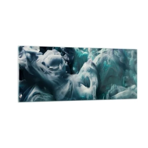 Glasbild - Bild auf glas - Farbbewegung - 100x40 cm