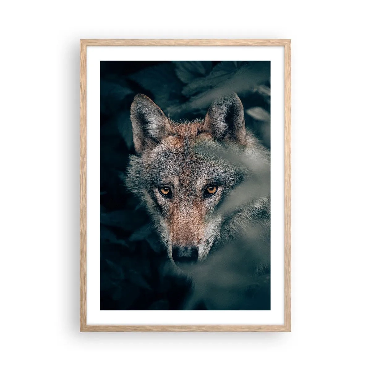 Poster in einem Rahmen aus heller Eiche - Jäger - 50x70 cm