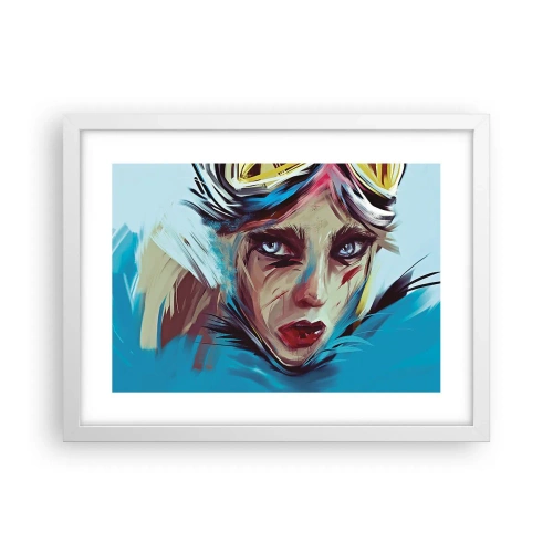 Poster in einem weißen Rahmen - Strassenkämpferin - 40x30 cm