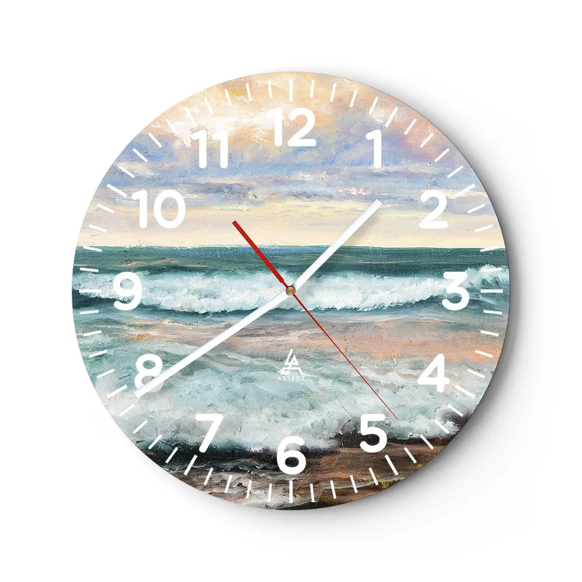 Wanduhr - Glasuhr - Hier werden Sie Ihre Seele baumeln lassen - 40x40 cm