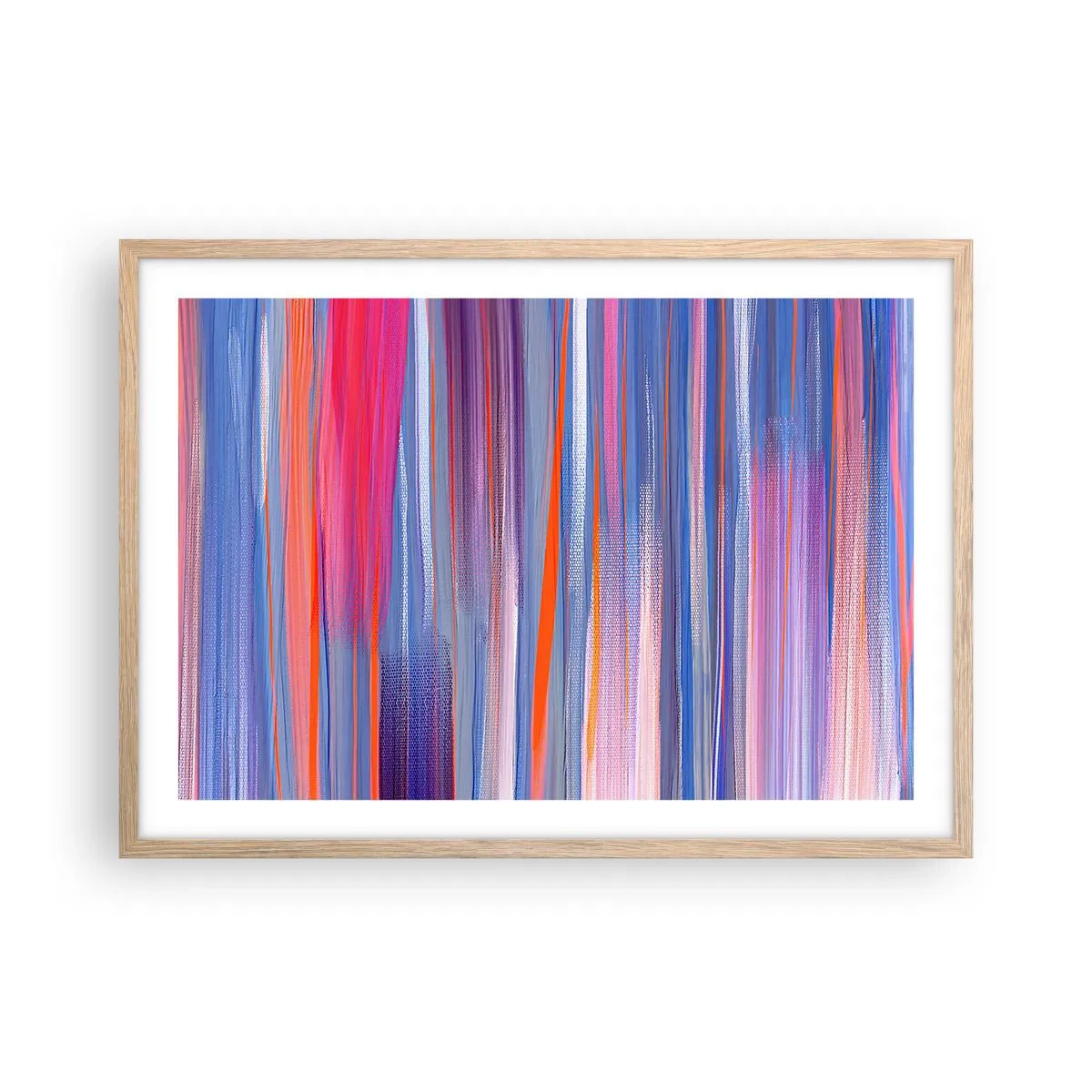 Poster in einem Rahmen aus heller Eiche - Aufstieg zum Regenbogen - 70x50 cm