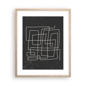 Poster in einem Rahmen aus heller Eiche - Nicht so einfach - 40x50 cm