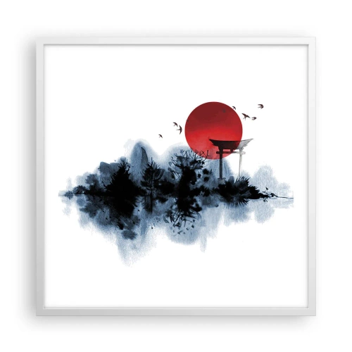 Poster in einem weißen Rahmen - Japanische Sicht - 60x60 cm