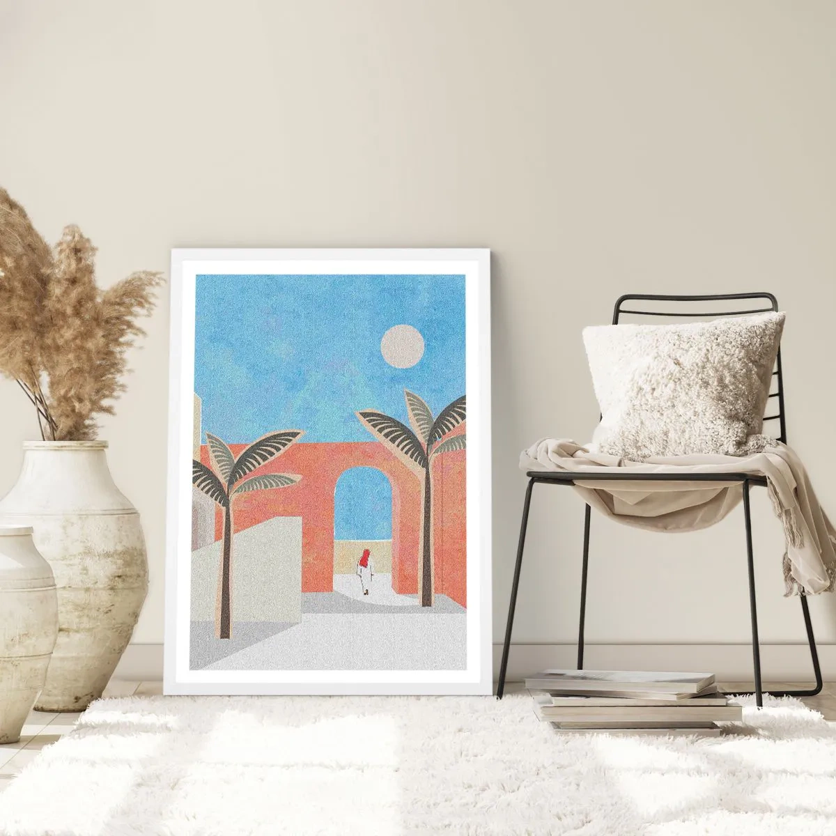 Poster in einem weißen Rahmen - Arabischer Tag - 40x50 cm