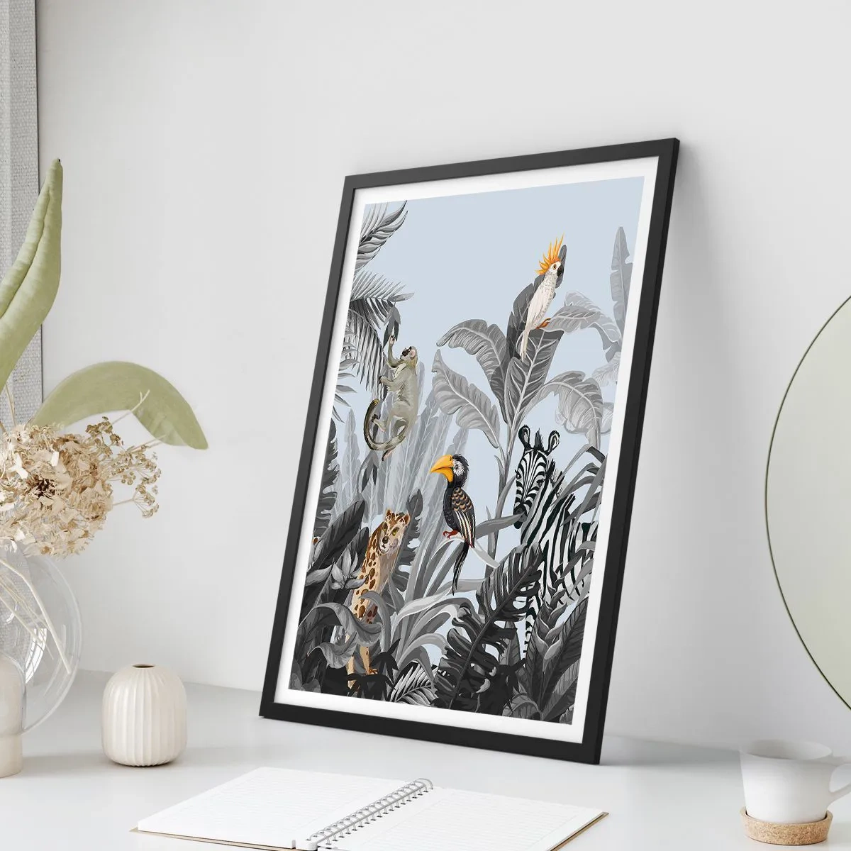 Poster in einem schwarzem Rahmen - Afrikanisches Märchen - 70x100 cm
