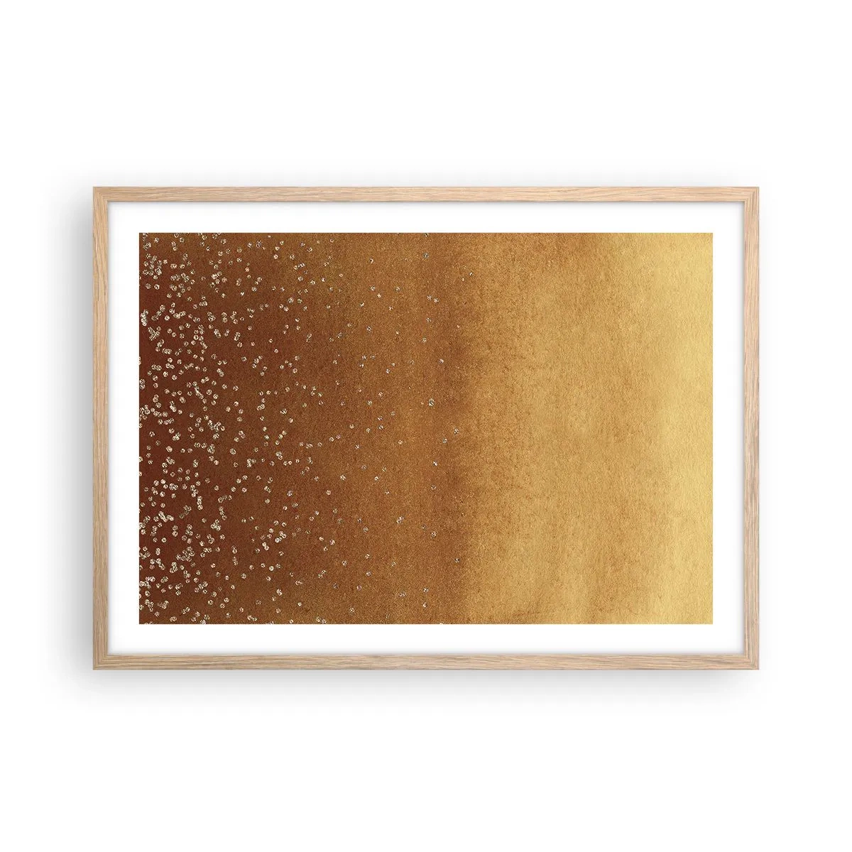 Poster in einem Rahmen aus heller Eiche - Die Geburt des Lichts - 70x50 cm