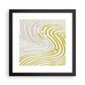 Poster in einem schwarzem Rahmen - Komposition mit sanfter Biegung - 30x30 cm