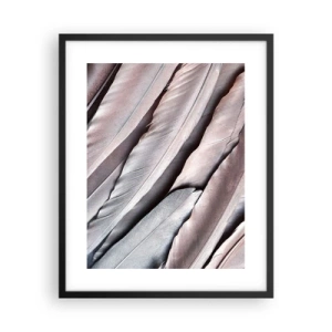 Poster in einem schwarzem Rahmen - In rosa Silber - 40x50 cm