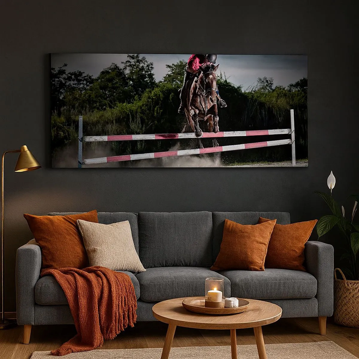 Bild auf Leinwand - Leinwandbild - Gemeinsam zum Sieg - 100x40 cm