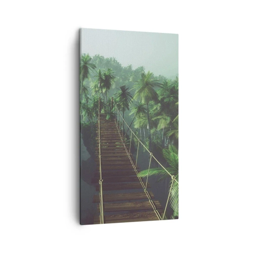 Bild auf Leinwand - Leinwandbild - Über der Brandung des Grüns - 45x80 cm