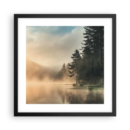 Poster in einem schwarzem Rahmen - Die Geburt des Tages - 40x40 cm