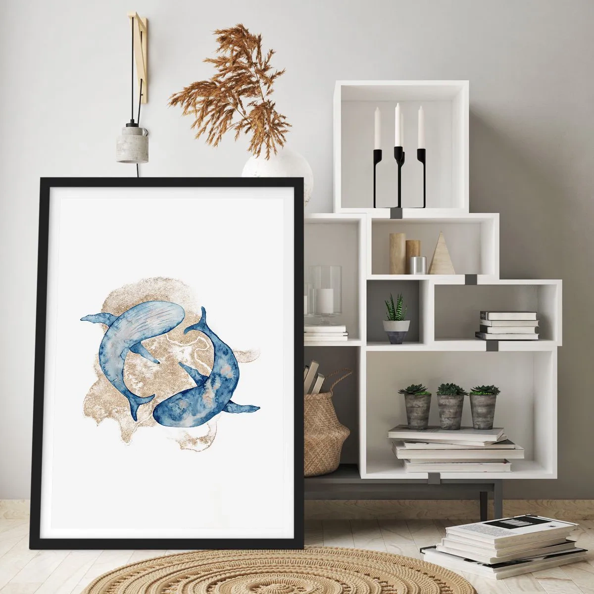 Poster in einem schwarzem Rahmen - Freundschaft oder Liebe? - 61x91 cm