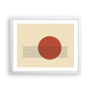 Poster in einem weißen Rahmen - Immer wieder und weiter - 50x40 cm