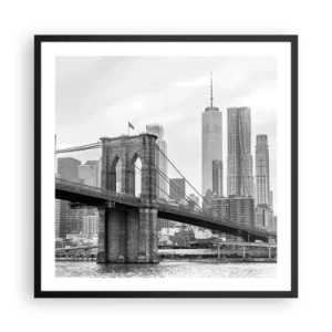 Poster in einem schwarzem Rahmen - New Yorker Atmosphäre - 60x60 cm