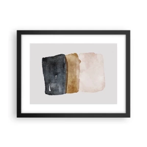 Poster in einem schwarzem Rahmen - Die Komposition der Farben der Erde - 40x30 cm