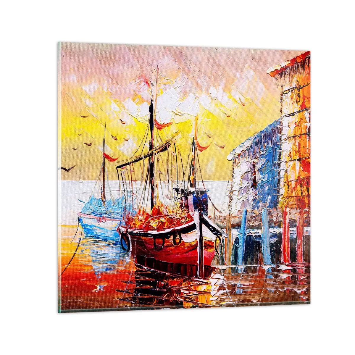 Glasbild - Bild auf glas - Glückliche Rückkehr - 60x60 cm