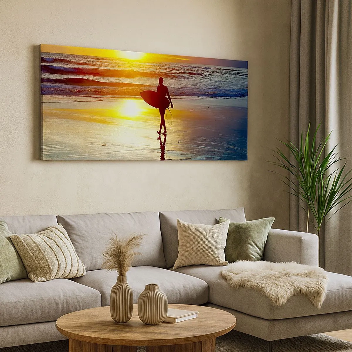 Bild auf Leinwand - Leinwandbild - Die Rückkehr des Kriegers - 100x40 cm