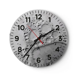 Wanduhr - Glasuhr - Schaumpfad - 30x30 cm