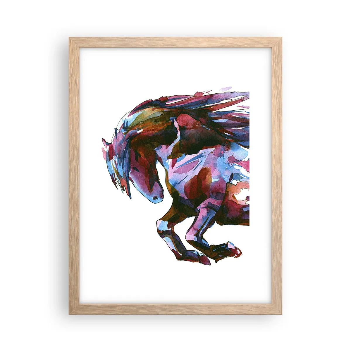 Poster in einem Rahmen aus heller Eiche - In Verzückung - 30x40 cm