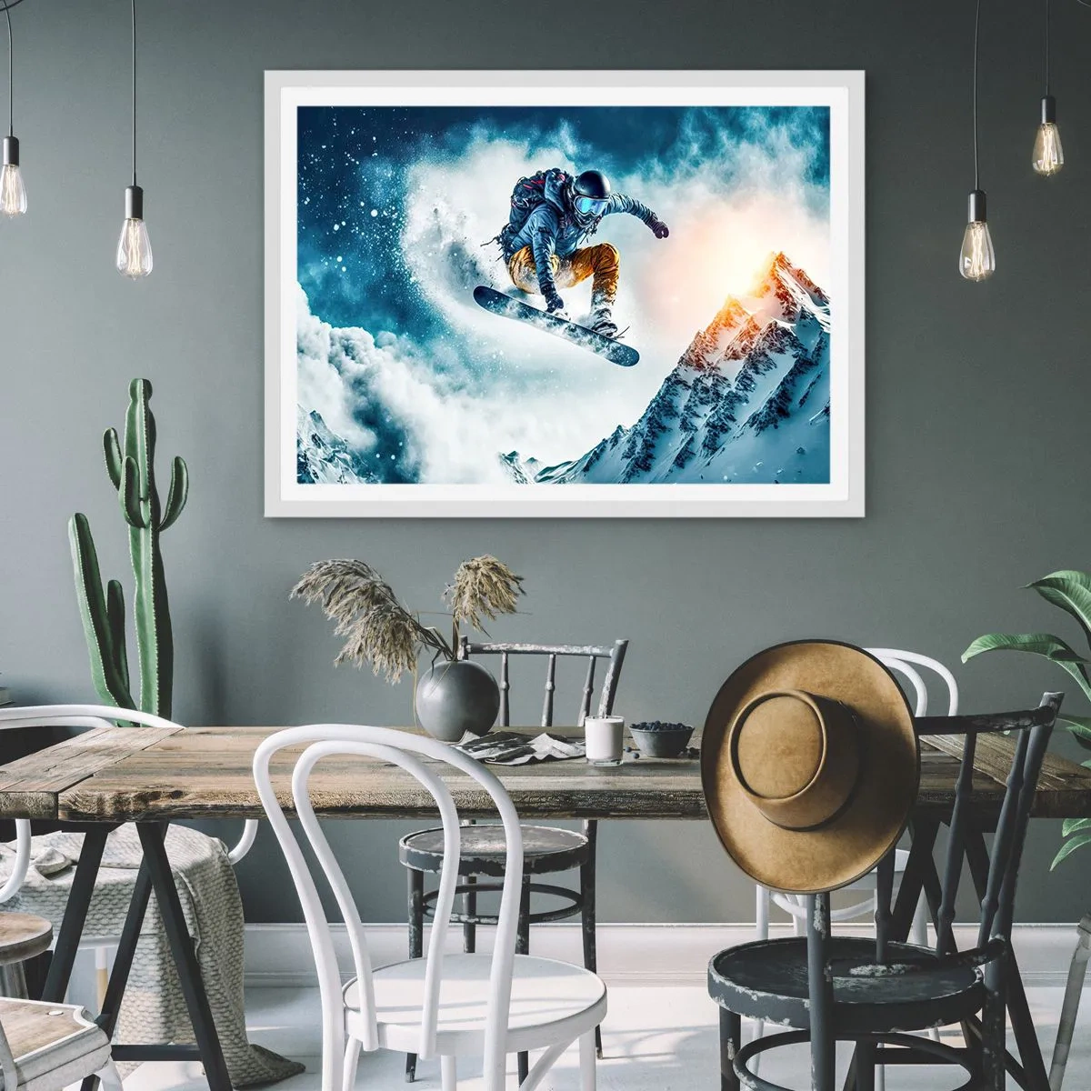 Poster in einem weißen Rahmen - Extreme Emotionen - 50x40 cm