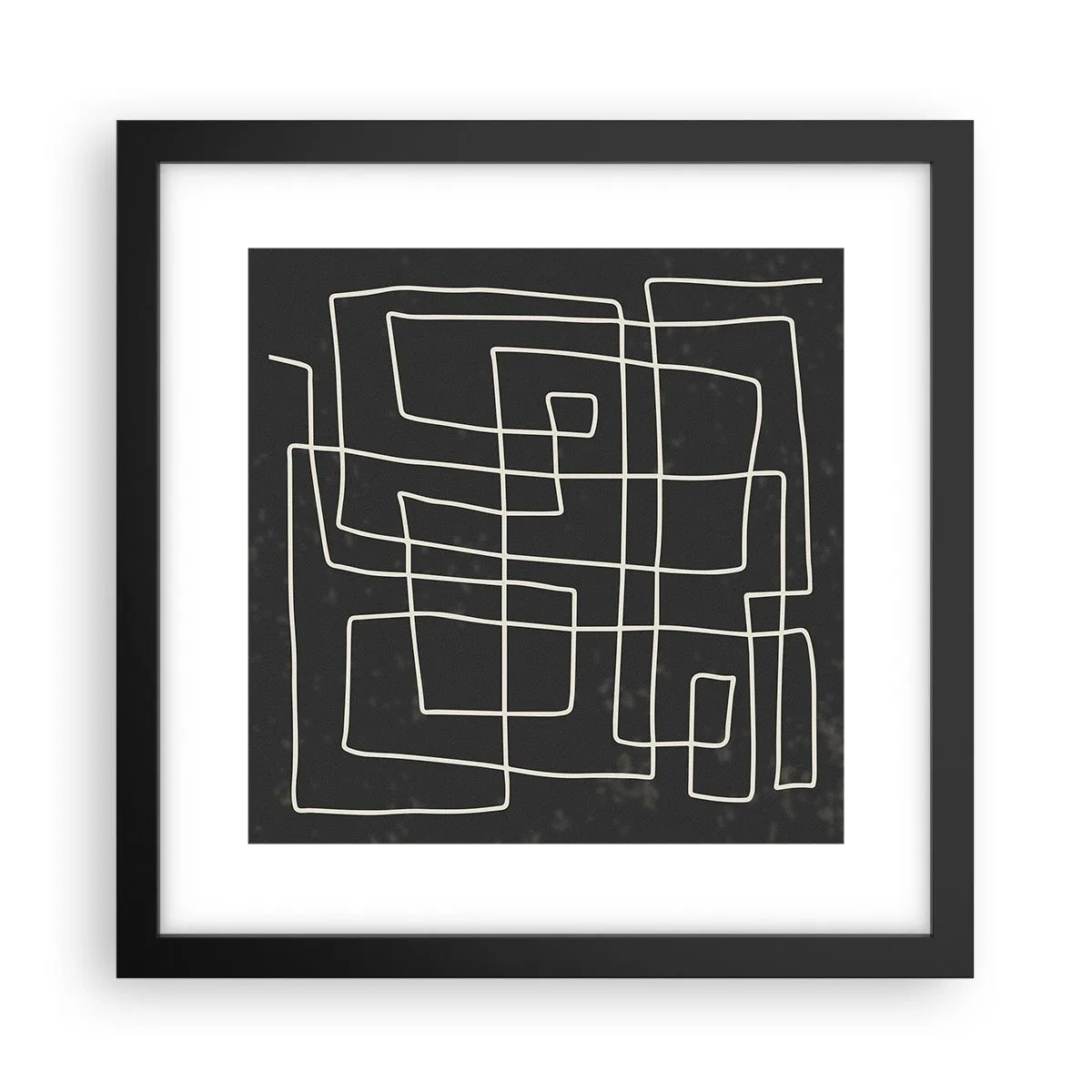 Poster in einem schwarzem Rahmen - Nicht so einfach - 30x30 cm