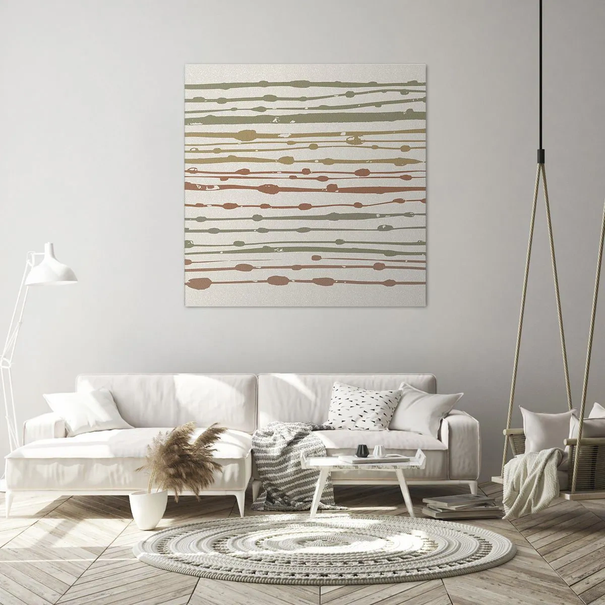 Bild auf Leinwand - Leinwandbild - Musikalische Notation von Farben - 40x40 cm