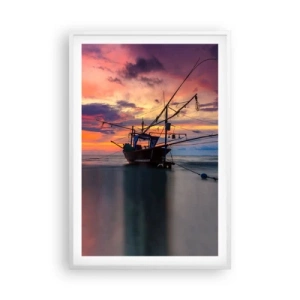 Poster in einem weißen Rahmen - Exotischer Abend - 61x91 cm