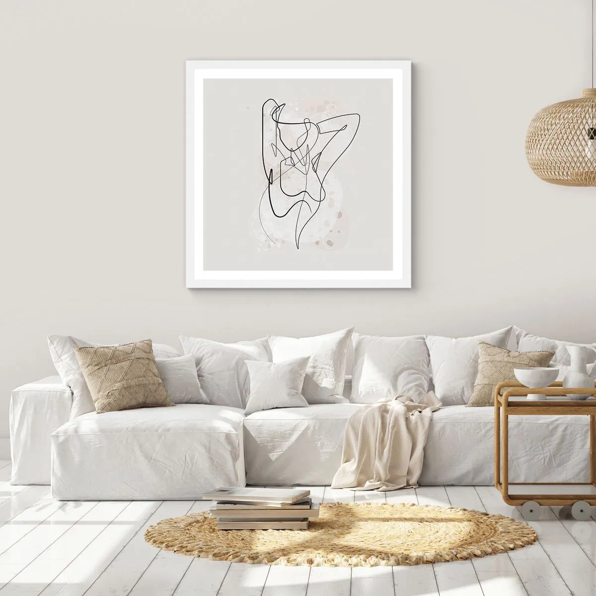 Poster in einem weißen Rahmen - Die Kunst der Verführung - 60x60 cm