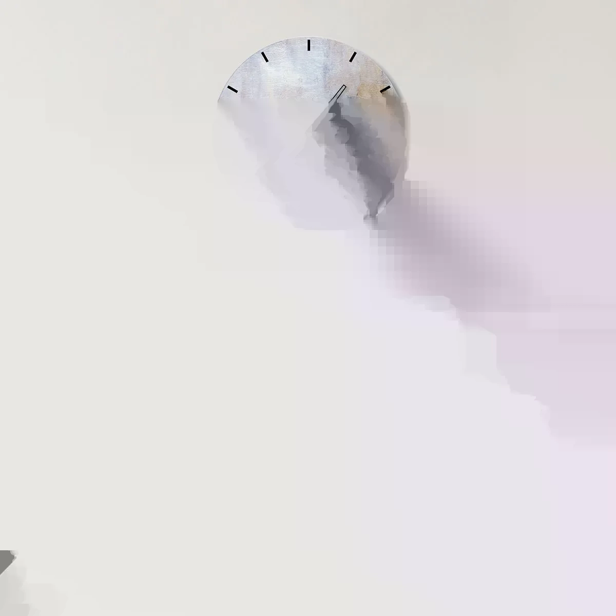 Wanduhr - Glasuhr - Farbtöne und Akkorde - 40x40 cm