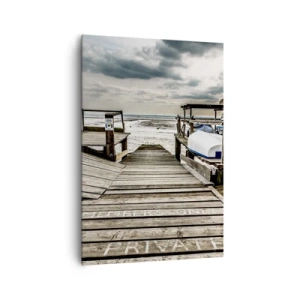 Bild auf Leinwand - Leinwandbild - Mitternachtsstrand - 70x100 cm