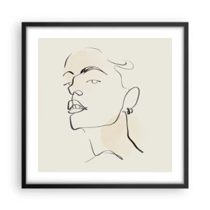 Poster in einem schwarzem Rahmen - Ein stolzer Blick - 50x50 cm