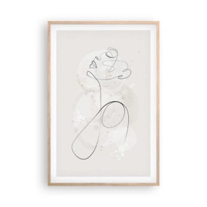 Poster in einem Rahmen aus heller Eiche - Die Spirale der Schönheit - 61x91 cm